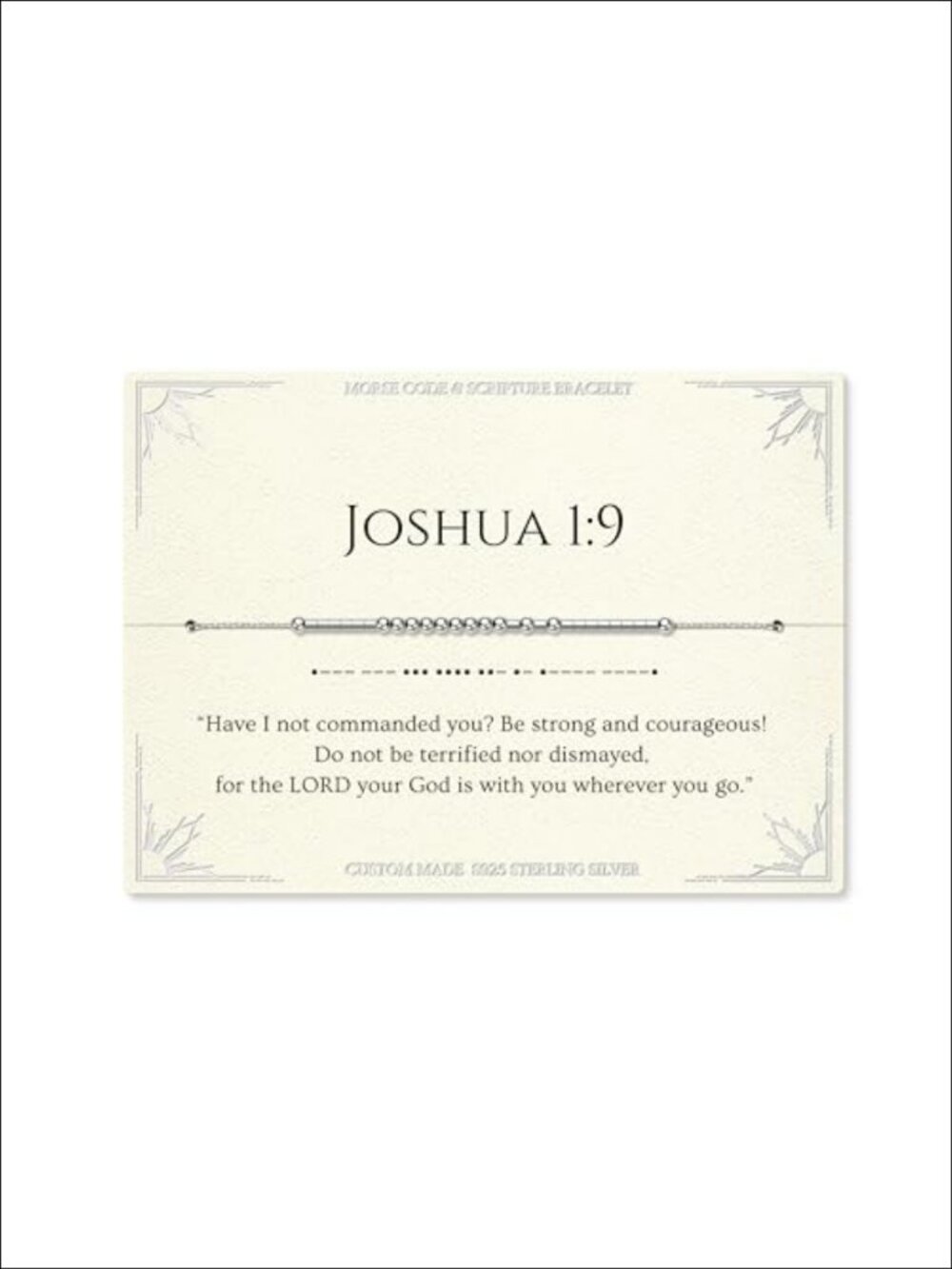 Morse Code Bracelet Sterling Silver Christian Bible Verse Inspirational Faith